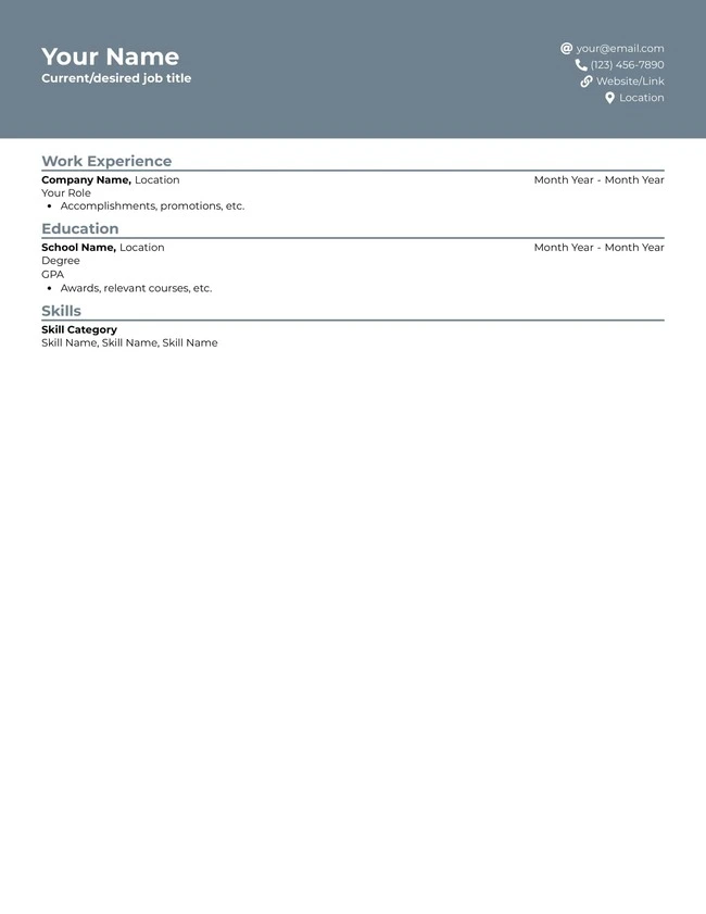 Augmented Resume Template