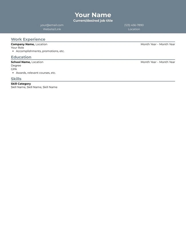 Insightful Resume Template