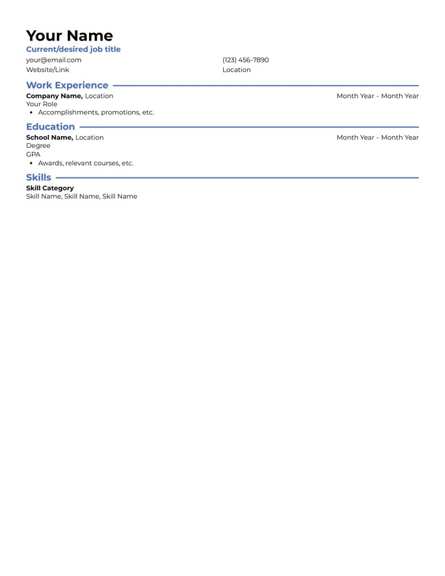 Modern Resume Template